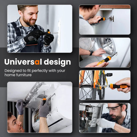 All In One Magnetic Screwdriver Set With 25 Tools Handy Portable Multitool Kit in use for various home DIY repairs