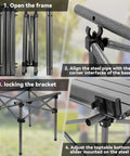 Assembly process of Folding Camping Table For 1 To 2 People Lightweight And Collapsible With Carry Bag Your GoTo Outdoor Dining.