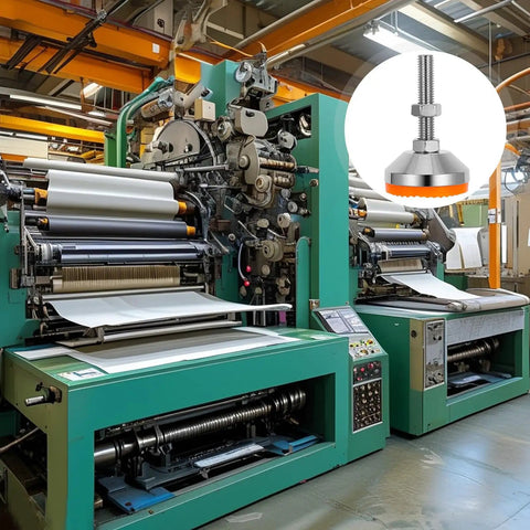 Top Notch Heavy Duty Adjustable Machine Levelers With Carbon Steel Caps And Grippy Rubber Bases For A Rock Solid Setup On Drill Presses And Lathes Pack Of Four on industrial printing machines.