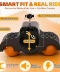 Rocker Feet Adapters For Indoor Cycling Trainers, 4 Pack With 8 Squash Balls, No Slip And Shock Absorbing Stability Kit
