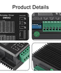 DM542 microstep driver module set (4 pcs), 2-phase digital stepper controller, 20-50V DC, 4.2A for NEMA 17/23/34