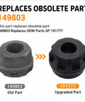 Rubber Bumper For RN46 SF150C Coil Fed Roofing Nailer Replaces 149803 191777 with old and upgraded bumper parts shown
