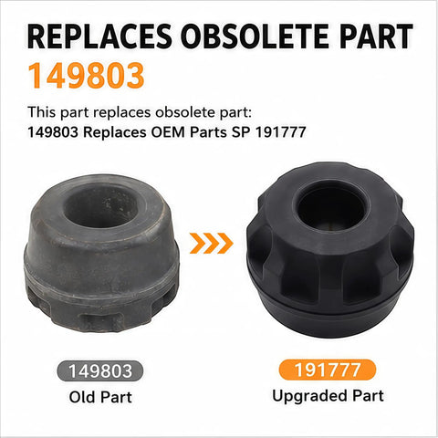 Rubber Bumper For RN46 SF150C Coil Fed Roofing Nailer Replaces 149803 191777 with old and upgraded bumper parts shown