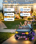2 Seater Ride On Car For Kids 24V Licensed Ford Bronco Raptor Electric Ride On Truck With Remote Control shown in use outdoors with children