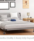Heavy Duty Bed Frame Wheels With Brakes Casters Set Of 6 installed on bed, showcasing durable PP rollers with stable glide
