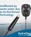 Easy No Pit Entry Electronic Sewage Pump Switch With 12ft Cord, Smart Alarm Water Sensor, dry-sensor technology in water