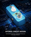 Mini Pitch Shifter Pedal With Harmony, Detune And Pitch Shift Modes For Electric Guitar And Bass on circuit board background