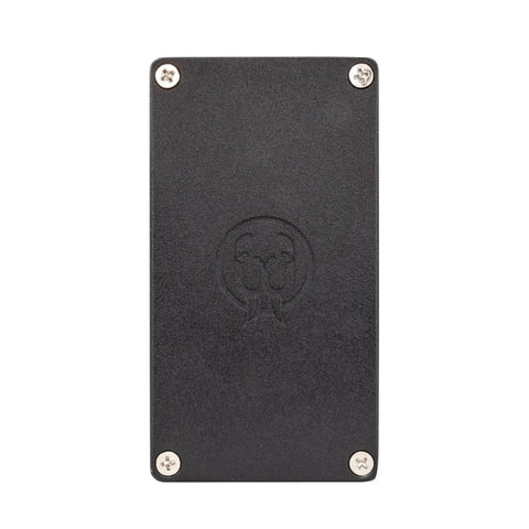 Black bottom view of Fundamental Series Ambient Reverb Guitar Pedal With Lush Spacey Reverb Tone For Ambient Rock Shoegaze Players.