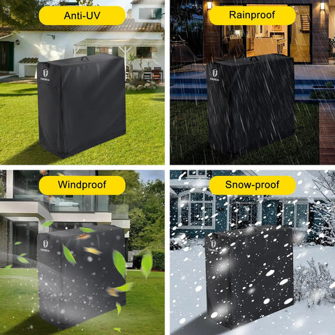 4Ft Firewood Rack Cover Made With 600D Heavy Duty Oxford, Waterproof, Windproof And Sunproof Outdoor Wood Rack Protector