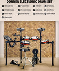 Electronic Drum Set With Bluetooth And Melodics Lessons, 450 Sounds, USB MIDI, 5 Pads, 3 Cymbals, assembly view