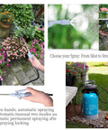 Upgraded Reinforced 1.3 Gallon Pump Pressure Sprayer For Plants And Weed Control in garden with adjustable nozzles