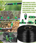 500 Ft 5 Eighth Inch Drip Irrigation Kit with 8 Inch Spacing Drip Tape 16 Mil Hose System for gardens and farms, coiled hose and connectors