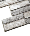 PG 7008 10 Faux Old Brick PVC 3D Wall Panel Set In Light Beige Grey Rustic Look For Interior Accent Walls detail view