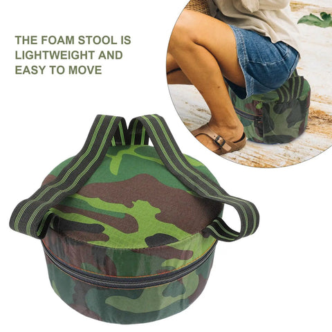 Wearable Garden Stool With Soft Foam Cushion, Ultra Lightweight Outdoor Work Seat for Planting, Weeding, and Garden Projects