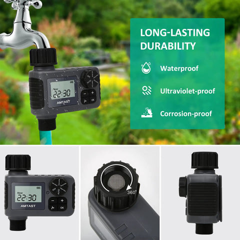 Programmable Sprinkler Timer For Garden Hose Faucet With Rain Delay No Fuss Manual And Automatic Drip Irrigation Weatherproof Yard