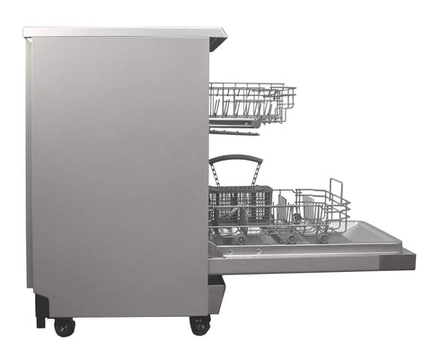 Sleek Heavy Duty Portable Dishwasher 18 Inch With Stainless Steel Tub and pull-out basket for easy loading.
