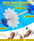 Beefed Up Pool Cleaner Rebuild Kit For Polaris 280 TR28P Zodiac with drive shaft assembly and turbine bearings