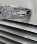 5 Piece Screw Extractor Pliers Set With 5, 6.25, 7, And 8 Inch Pliers gripping a rusted screw