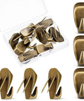Bronze Stainless Steel Cubicle Wall Hooks For Fabric Panels Holds 40 Lbs Great For Office Home Kitchen Room Organization 10 Pack Heavy Duty Hangers displayed in open plastic case