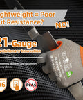 Air Skin 21 Gauge Cut Resistant Work Gloves With Second Skin Comfort Breathable Seamless Knit Flexible Grip Touchscreen Compatible Refined Tasks Size Large 1 Pair showing knife protection