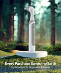 Rechargeable Cordless Grout Scrub Brush Kit With Built In Battery, IPX7 Waterproof Power Scrubber in forest setting