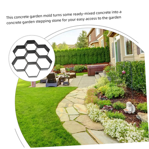 Concrete Paver Mold For Pathways And Patios Easy To Use DIY Garden Path Maker Plastic Pavement Mold Landscape Decoration shown
