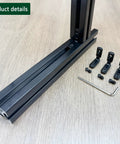 Corner bracket assembly with screws and wrench from 30 Sets 2020 Aluminum Extrusion Hardware Connectors with 62 T Nuts.