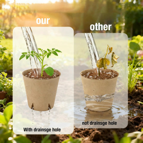 40 Pcs 3.15 Inch Biodegradable Peat Pots For Seedlings And Seed Starters With Drainage Holes in garden comparison