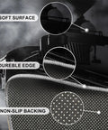 Locomotive Train Rug For Bedroom And Living Room, close-up of soft surface, durable edge, and non-slip backing details.