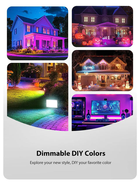 Hella Bright 30W RGBW LED Flood Lights With Remote, Top Shelf Color Changing Waterproof Uplights For Yard, Patio And Backyard Bash Parties, Dimmable Warm White Stage And Event Decor Four Pack