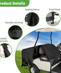 Heavy Duty Waterproof Golf Cart Seat Cover Universal Fit For Yamaha EZGO Club Car 2 Plus 2 Seats Rainproof Dustproof 600D Oxford