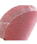 Heavy Duty 4 And 5 Inch Hook And Loop Sanding Discs Pack Includes Premium Aluminum Oxide Abrasive Paper, close-up of grit surface.