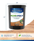 Heavy Duty Water Based Wood Sealer And Clear Waterproofer in a 5-gallon bucket for outdoor wood protection.