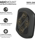 Rock Solid Magnetic Car Phone Holder With Kickass Magnet For Iphone And Android Universal 360 Rotate Air Vent Cell Phone Mount features neodymium magnets for secure hold.