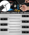 Pro RC Hex Driver Set 7Pc Hex Allen Screwdriver Kit with 0.9mm to 3.0mm bits, adjustable length, for RC cars and drones