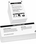 Premium Card Printer Cleaning Kit features long cleaning cards with usage instructions for effective dirt removal.