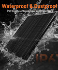 12V Solar Panel Kit For Electric Fence With Smart MPPT Controller 20W Waterproof Trickle Charger in water splash
