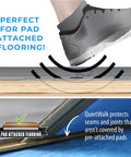 Heavy Duty Sound Dampening Underlayment Roll For Laminate And Hardwood Floors 3MM Thick 360 Square Feet installed under pad attached flooring.