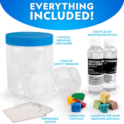 Underwater Crystal Growing Science Kit For Kids Grow 8 Colorful Crystals In A 360 Degree Viewing Canister Safe Easy
