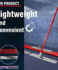 Aluminum Magnesium Alloy Concrete Float Workhorse With Round End And Adjustable Bracket shown with red extendable handle on display