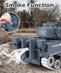 1 18 Scale Alloy German Tiger I RC Tank With Smoke Lights And Realistic Dope Sounds 2 4 GHz Remote Control Military