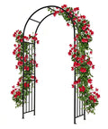 Heavy Duty 86 Inch Steel Garden Arch Pergola Arbor With Ground Stakes For Climbing Plants Ideal For Weddings Parties And Backyard Decor