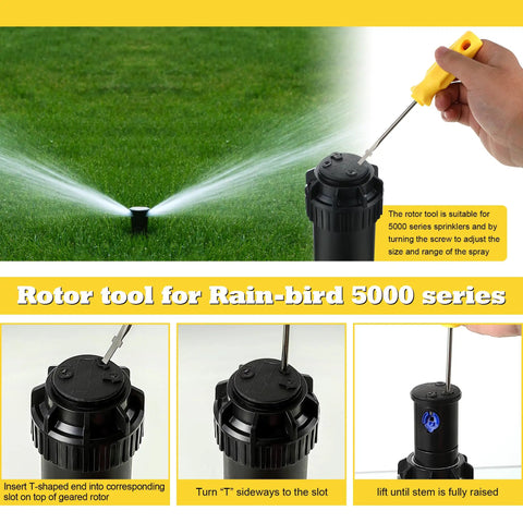 Sprinkler Tool Kit For Quick Irrigation Fix Compatible With Hunter MP Rotator PGP And Rain Bird 5000 Series Rotor Adjustment