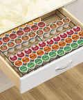 Expandable K Cup Holder Drawer For Keurig Pods, Holds 30 To 60 Coffee Pods, neatly organizes pods in a kitchen drawer