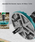 Adjustable Hole Saw Kit For Woodworking Pros: 12 High Performance Blades Cut Smooth 1.8 To 5 Inch Rounds Fast With Aluminum Alloy Durability, 45-130mm