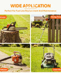 Dope Four Size Fuel Line Hose Kit For 2 Cycle Small Engines, 4 Ft Total Length, Fits chainsaws, string trimmers, blowers, lawn mowers