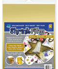 Hella Dope Metallic Shrink Film Gold Silver Opaque 8 By 11 Inches For Crafting Jewelry Pendants Gift Tags And Ornament Projects Super Easy To Cut Oven Bake And Shape Into Custom Charms Pack Of Six, featuring star design.