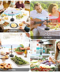 Portable Tabletop Fly Fans 4 Pack With 2000mAh Rechargeable Battery Power, for dining, picnics, parties, and veg stalls