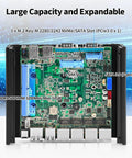 Heavy Duty Fanless Mini PC With N150 CPU Works Smooth As A No Fuss Firewall Appliance For OPNsense showcasing expandable internal slots.