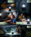 Bright 360 Degree COB LED Camping Lantern Powered by Batteries Portable Hanging Collapsible Light in various use settings